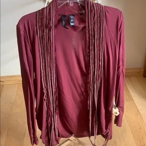 Maroon cardigan